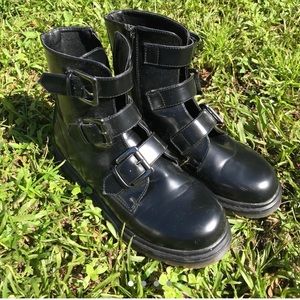 F21 Black Combat Boots